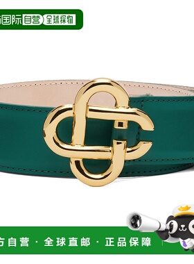 1h可退 香港直邮Casablanca 男士 绿色 CC Logo Buckle 腰带 APF2