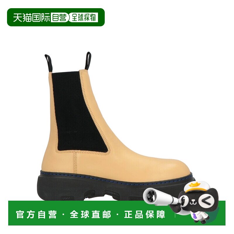 香港直邮Burberry 巴宝莉 女士 脚踝靴 BEIGE 米色时尚舒适厚底鞋