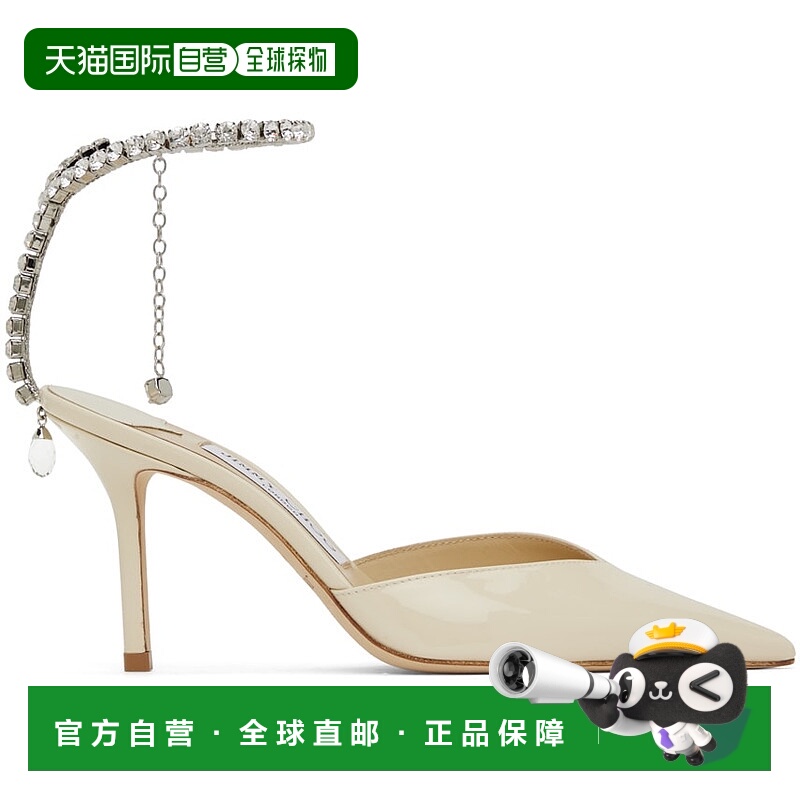 1h可退 香港直邮Jimmy Choo 周仰杰 女士 灰白色 Saeda 85 高跟鞋