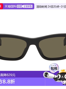 1h可退 香港直邮Fendi 芬迪 男士 黑色 Lettering 太阳镜 FE40185