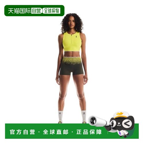 自营欧洲直邮ON昂跑 RACE女士酸橙绿合成纤维运动背心吊带
