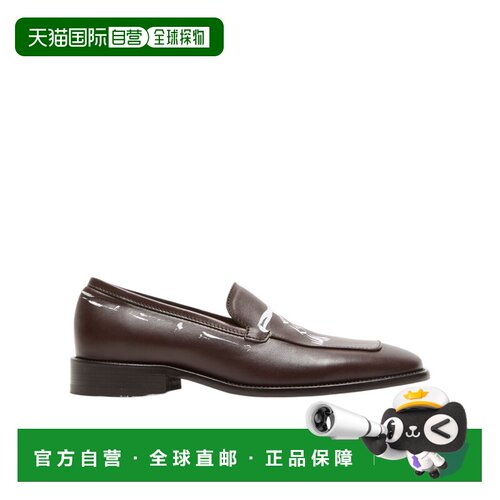 香港直邮Acne Studios 印花皮革一脚蹬乐福鞋 CD0【付后1h可退】