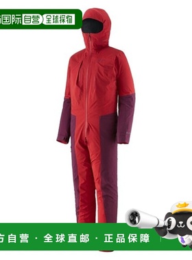 自营欧洲直邮PATAGONIA ALPINE男士红色再生尼龙连帽滑雪服