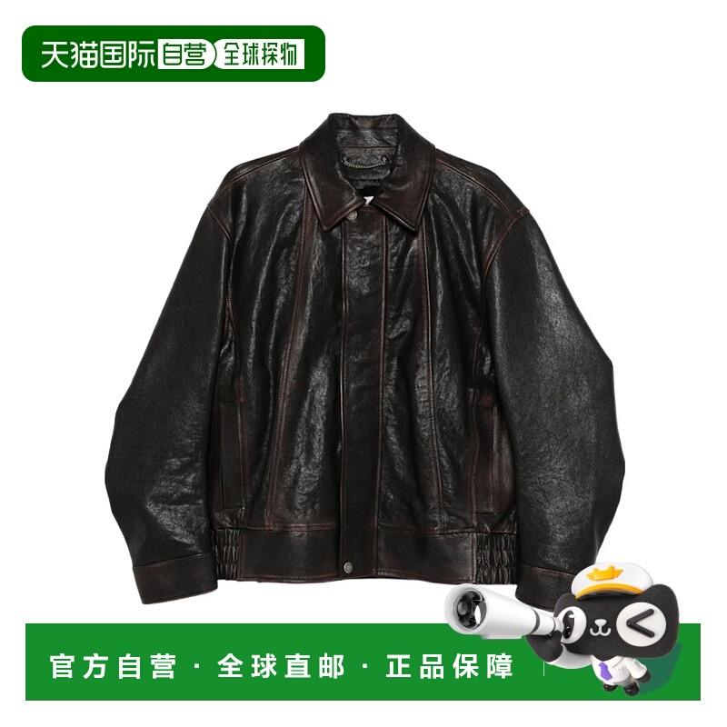 香港直邮Golden Goose Deluxe Brand 长袖皮夹克 GMP02531.P00230