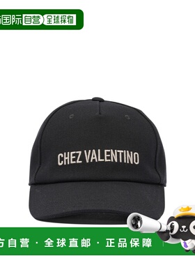 1h可退 香港直邮valentino 华伦天奴 男士 黑色棉帽子 7Y2HDA41FV