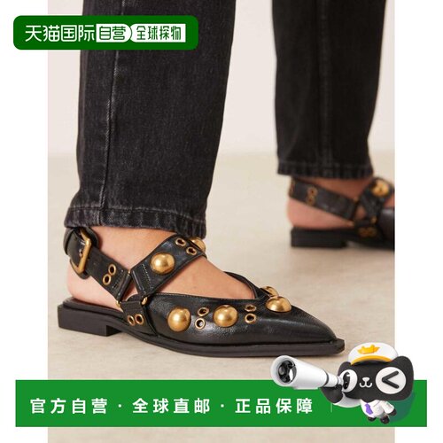 香港直邮ASOS 女士 Luxor 设计铆钉玛丽珍芭蕾舞【付后1h可退】