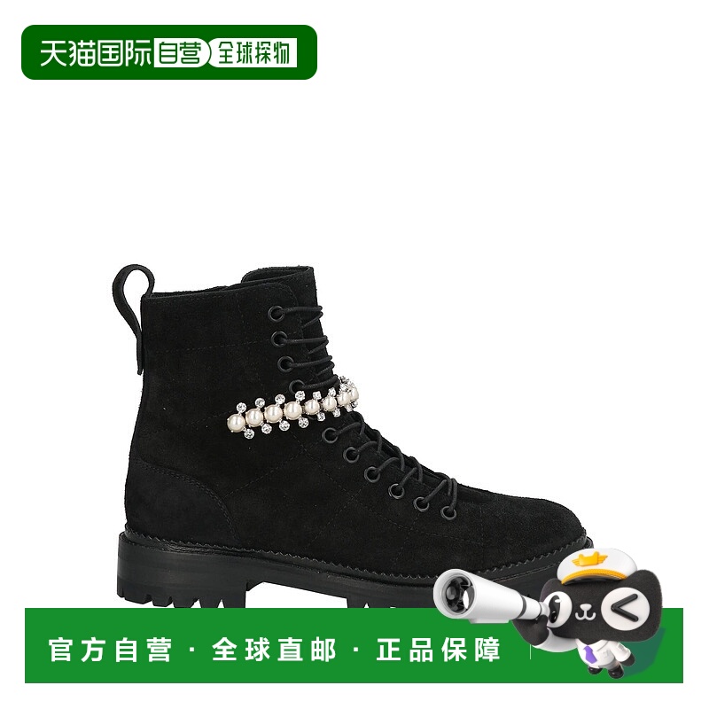 香港直邮Jimmy Choo 周仰杰 女士 脚踝靴 black黑色 舒适时尚