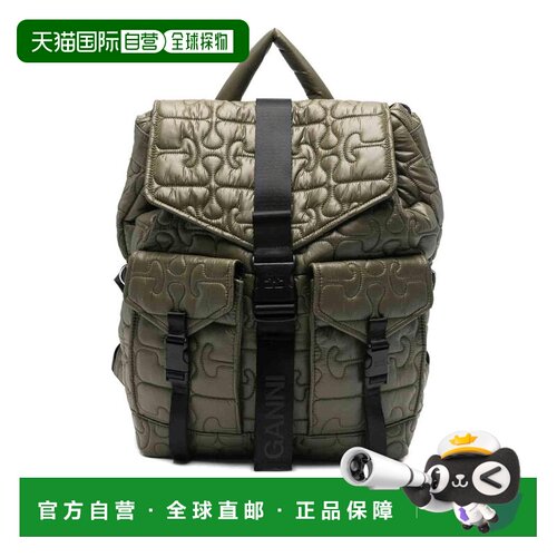 1h可退 欧洲直邮GANNI 女士双肩包 B2080004861 SS2026 绿色 Quil
