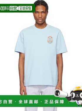 1小时内可退 香港直邮Casablanca 男士 蓝色 Casa Way Skate T 恤