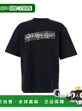 香港直邮Off-white 男士 標誌刺繡圓領 T 卹 OMAA120F25JER00N