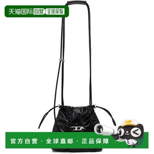 1h可退 香港直邮Diesel 迪赛 女士 黑色 Scrunch-D 水桶包 X10325