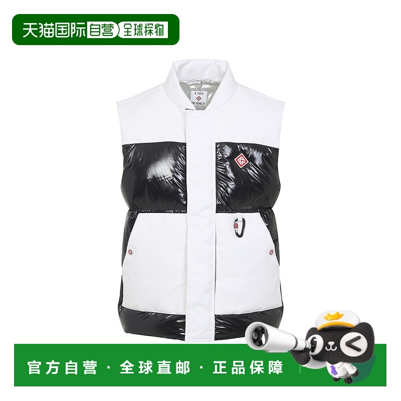 1h可退 香港直邮Casablanca 男士 羽绒马甲 MAW25OT19101BLACK