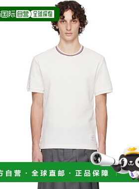 香港直邮Thom Browne 汤姆 布朗 男士 灰白色 Cotton Waffle Rib