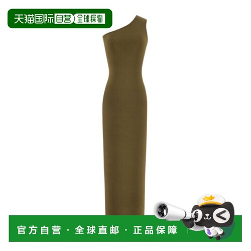 香港直邮Saint Laurent 不对称领口长连衣裙 779959Y76NI性感