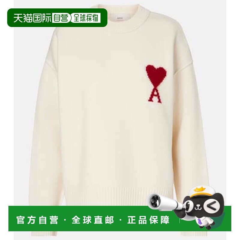 香港直邮Ami Paris 女士 Ami de Cœur 初剪羊毛毛衣