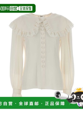 香港直邮Chloe 蔻依 女士 米白色真丝衫 CH25WHT07005上衣
