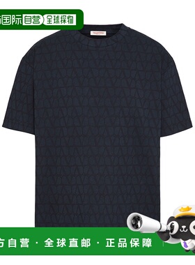 香港直邮Valentino V标志印花短袖T恤 5V3MG14Y9KC华伦天奴