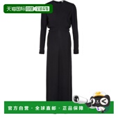 自营欧洲直邮Toteme Dresses女士黑色粘胶纤维长袖 连衣裙长裙