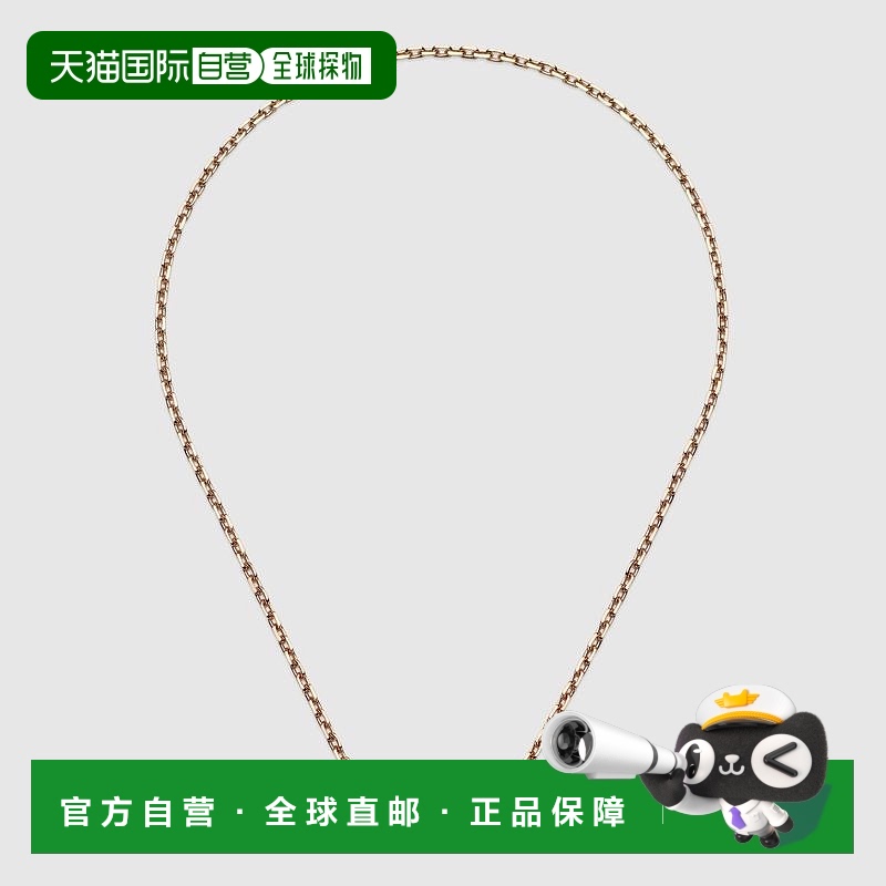 自营欧洲直邮Gucci古驰Link to Love系列女士18k玫瑰金链条项链