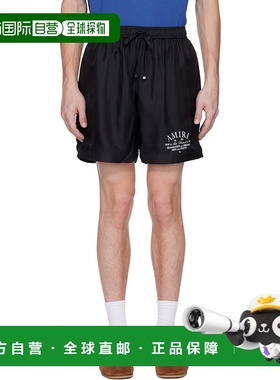 1h可退 香港直邮AMIRI 男士 黑色 Arts District 短裤 AMSHCA1043
