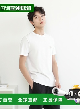 香港直邮Dior logo刺绣圆领短袖T恤 013J600A0677 舒适柔软透气