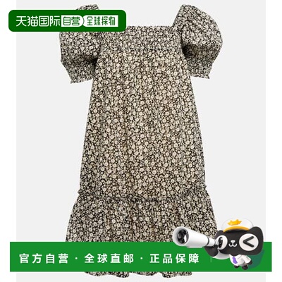 1h可退 香港直邮Tory Burch 托里 伯奇 女士 花朵罩衫式迷你连衣