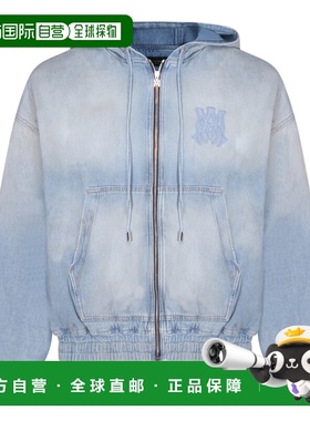 1h可退 香港直邮AMIRI 男士 標誌貼片夾克 AMOUJA1037 blue蓝色