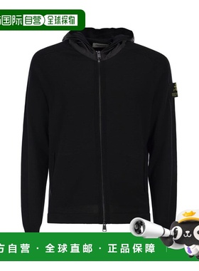 1h可退 香港直邮premiata 男士 羊毛开襟羊毛尼龙兜帽 PMG28BLACK