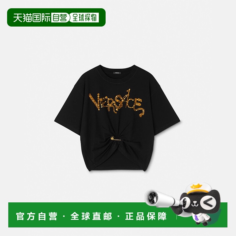 欧洲直邮VERSACE 范思哲 25秋冬 1018384-1A16340_1B000 女士 短T