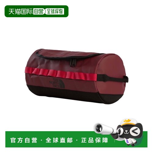 自营欧洲直邮THE NORTH FACE北面 Base Camp酒红色/黑色洗漱包男