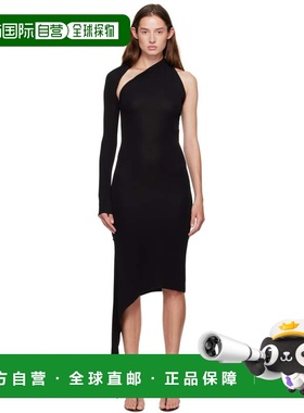 1h可退 香港直邮Courreges 女士 黑色 One Shoulder Crepe Jersey