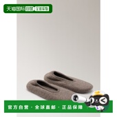 自营欧洲直邮Mango芒果 女士棕色厚羊绒拖鞋