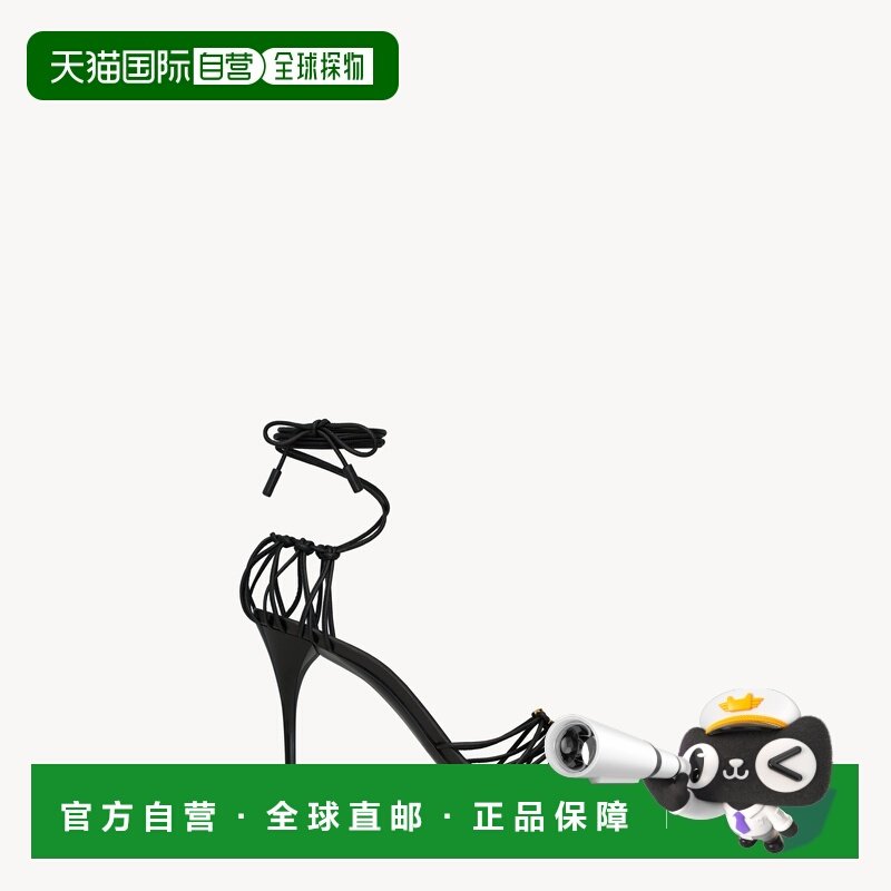 自营欧洲直邮YSL圣罗兰 BABYLONE系列女士黑色小羊皮logo标识凉鞋,女鞋,时装凉鞋,淘宝优惠券,粉丝福利购,淘宝优惠卷
