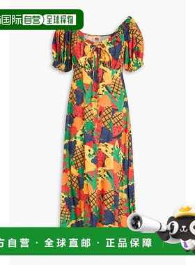 1h可退 香港直邮FARM RIO 女士 印花绉纱中长连衣裙 297131FRUITS