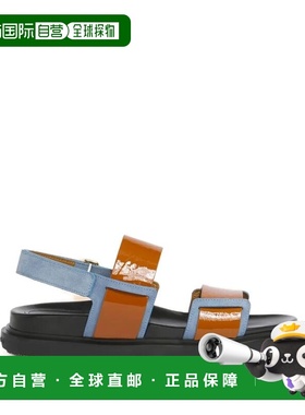 1h可退 香港直邮Marni 玛尼 女士 FUSSBETT 双带皮质凉鞋 FBMS018