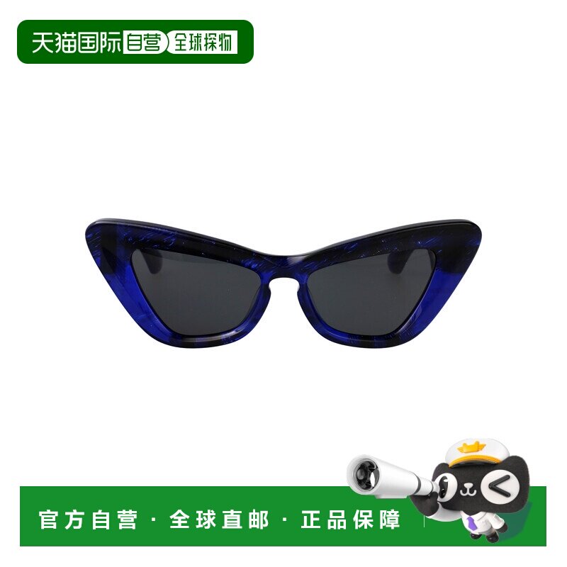 1h可退 香港直邮Burberry 巴宝莉 女士 格纹蓝色醋纤太阳眼镜 0BE