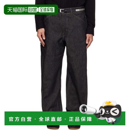 香港直邮Lemaire 男士 海军蓝 Twisted Workwear 牛仔裤 PA1102LD