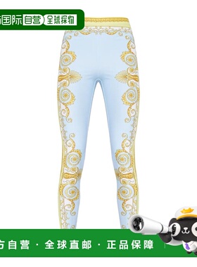 1h可退 香港直邮Versace 松紧腰打底裤 10039001A17164紧身裤