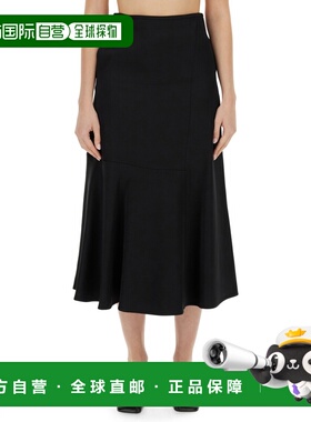 1h可退 香港直邮JIL SANDER 女士半身裙 J01MA0132 SS2024 黑色