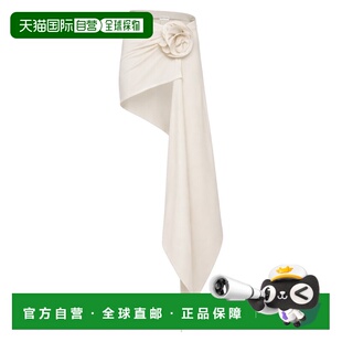 女士 1h可退 香港直邮magda butrym 634425CREAM 垂褶迷你半身裙