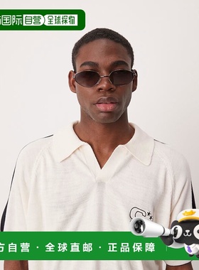 1h可退 香港直邮ASOS 男士 设计尖角椭圆形青铜色渐变烟灰色镜片