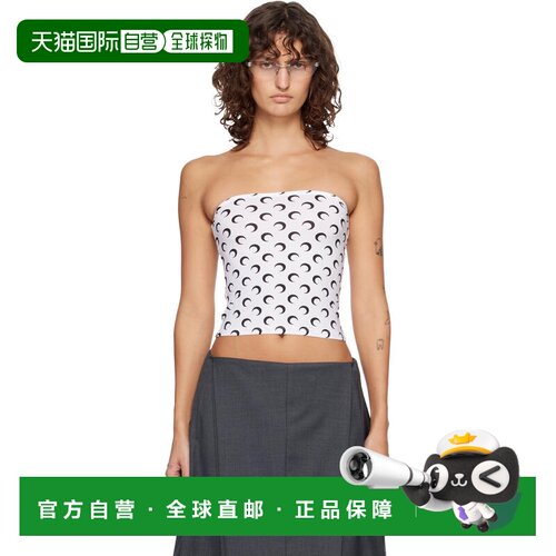 1h可退 香港直邮Marine Serre 女士 白色 Recycled Moon Jersey S