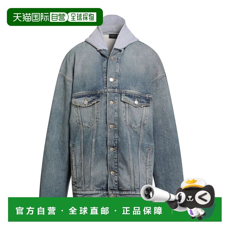 1h可退 香港直邮Balenciaga 巴黎世家 男士 牛仔布夹克 blue蓝色,男装,夹克,淘宝优惠券,粉丝福利购,淘宝优惠卷