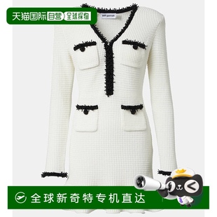 钉珠华尔夫针织迷你连衣裙 1h可退 香港直邮Self Portrait 女士
