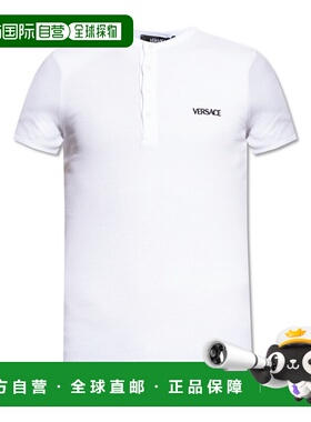 香港直邮Versace logo刺绣T恤 10196781A09410范思哲