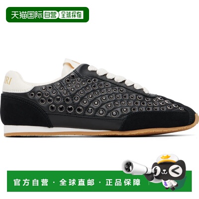 香港直邮AMIRI 女士 黑色 Stud Pacific Flat 运动鞋 AWSNSN1033