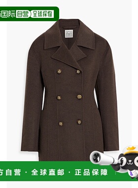 1h可退 香港直邮TOTÊME 女士 双排扣羊毛毡大衣 234WRTWOU101FB00