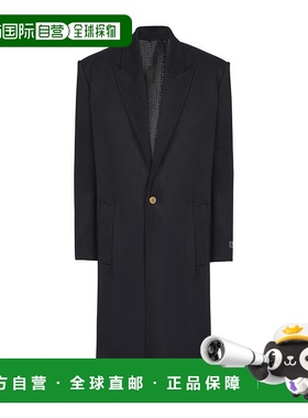 1h可退 香港直邮Balmain 翻领长袖大衣 GH1UD380WD53西装