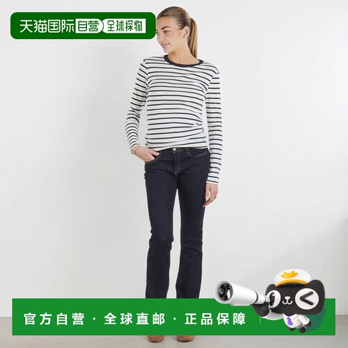欧洲直邮Le Temps des Cerises衣服女直筒牛仔裤蓝色POWER喇叭裤