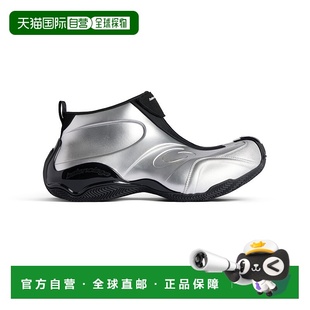 欧洲直邮BALENCIAGA（2025）男式银/黑色篮球运动鞋巴黎世家